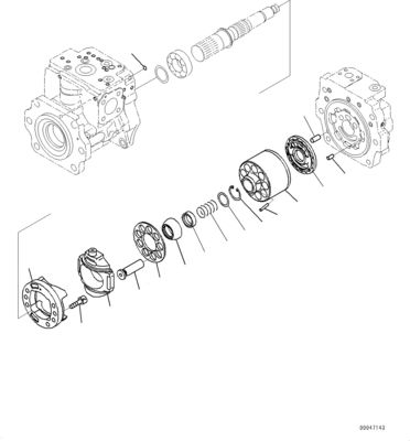 708-1g-00060 708-1g-01060 708-1g-04310 Komatsu Wa470-6 Wa480-6 유압 피스톤 메인 펌프 로더 펌프 원본