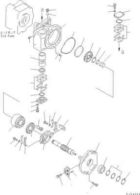 708-2L-00960 708-2L-00961 708-2L-05420 Komatsu WA700-3 유압 펌프 로더 펌프 원래 고품질
