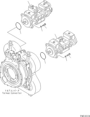 708-45-10204 708-4L-00910 708-45-11204 Komatsu WA700-3 WA800-3 유압 펌프 스위치 펌프 원래 고품질