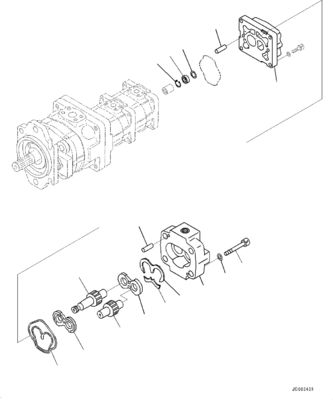 705-56-36051 705-56-36050 705-38-30060 Komatsu 휠 로더 WA320-6 유압 펌프 GP-PISTON 기어 펌프 애프터마켓