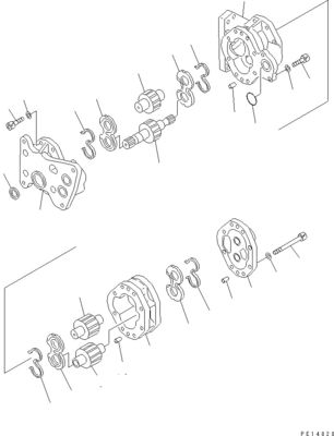 704-71-44060 Komatsu 불도저 D375A-6 D375A-5 유압 메인 펌프 원래 작업 장비 펌프