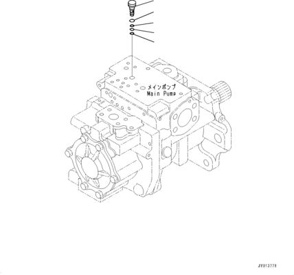 708-1H-00260 708-1H-01260 Komatsu 불도저 D375A-6 D375A-6R 유압 메인 펌프 원래 작업 장비 펌프