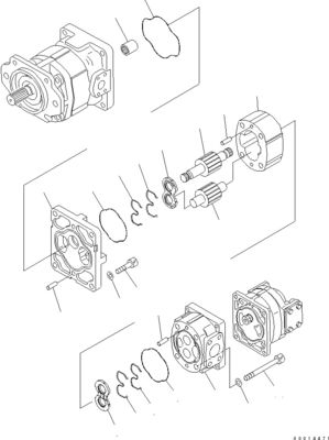 705-14-41010 705-14-41040 코마쓰 볼도저 D155AX-5 WA450 470-1 수압 펌프