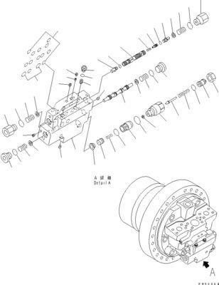 708-7H-00040 708-7H-11110 코마쓰 D275AX-5EO를 위해 볼도저 수압 H.S.S. 모터 원본 고품질 후판