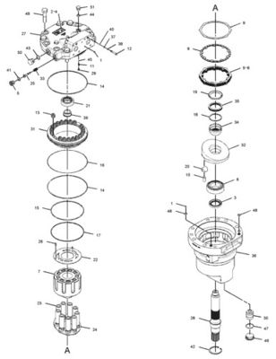 228-3238 20R6810 For TQCAT 374D 374F Excavator Hydraulic Travel Motor