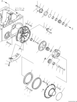17A-27-41111 17A-27-00132 Komatsu 불도저 D155AX-6 여행용 어셈블리 최종 드라이브 여행 모터 애프터 마켓 원본