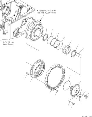 17A-27-00131 17A-27-00112 Komatsu Bulldozer D155AX-6 여행용 어셈블리 최종 드라이브 여행 모터 애프터 마켓 원본