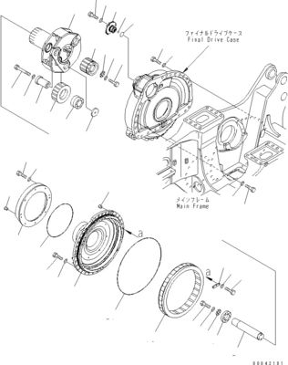 17M-27-00360 17M-27-00510 17M-27-00271 Komatsu 불도저 D275A-5D 여행 어셈블리 최종 드라이브 여행 모터 원본