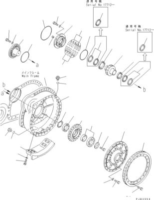 195-27-00404 195-27-00401 195-27-00400 코마쓰 볼도저 D375A-3의 최종 드라이브
