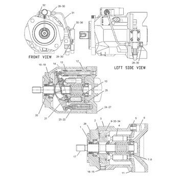 2458998 CA2458998 245-8998 CAT 416D 배크호 로더 수압 주 펌프 피스톤 펌프 펌프 ASSY 펌프 GP-피스톤 후판 고품질 원본