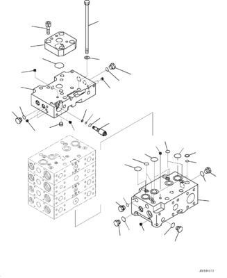 723-42-13700 723-44-13700 723-46-00931 Komatsu WA500-7 휠 로더 용 유압 메인 제어 밸브 건설 기계 부품 애프터 마켓 고품질 원본